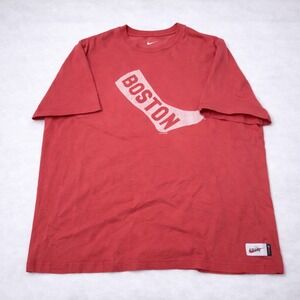 Nike SB Boston T Shirt Mens XL Red Graphic Skate Cotton Short Sleeve